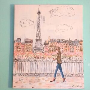 Colleen Karis Designs 2021 Paris "Travel The World" Canvas Print 20"x24"x1.5"